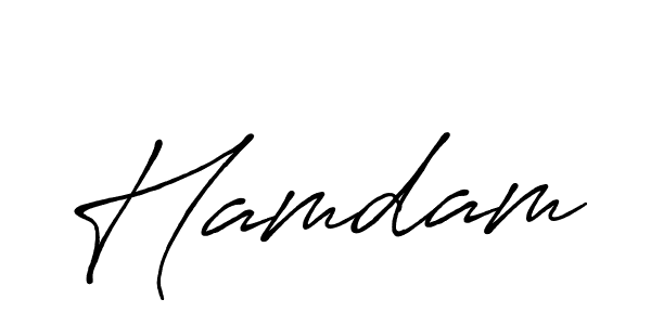 if you are searching for the best signature style for your name Hamdam. so please give up your signature search. here we have designed multiple signature styles  using Antro_Vectra_Bolder. Hamdam signature style 7 images and pictures png