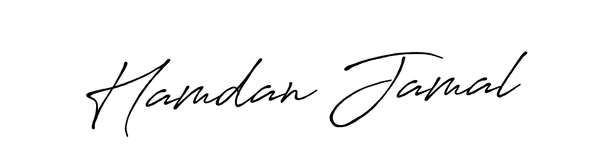 Make a beautiful signature design for name Hamdan Jamal. With this signature (Antro_Vectra_Bolder) style, you can create a handwritten signature for free. Hamdan Jamal signature style 7 images and pictures png