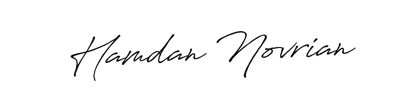 Make a beautiful signature design for name Hamdan Novrian. With this signature (Antro_Vectra_Bolder) style, you can create a handwritten signature for free. Hamdan Novrian signature style 7 images and pictures png