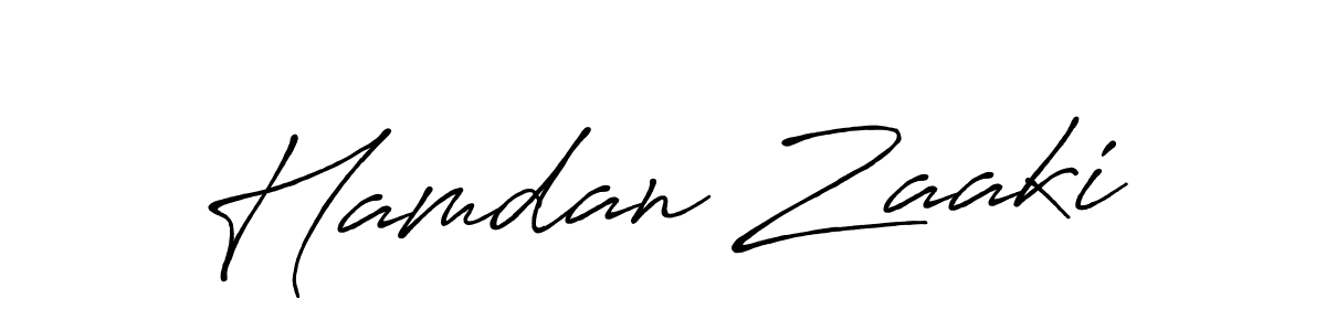 How to make Hamdan Zaaki name signature. Use Antro_Vectra_Bolder style for creating short signs online. This is the latest handwritten sign. Hamdan Zaaki signature style 7 images and pictures png