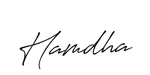 You should practise on your own different ways (Antro_Vectra_Bolder) to write your name (Hamdha) in signature. don't let someone else do it for you. Hamdha signature style 7 images and pictures png