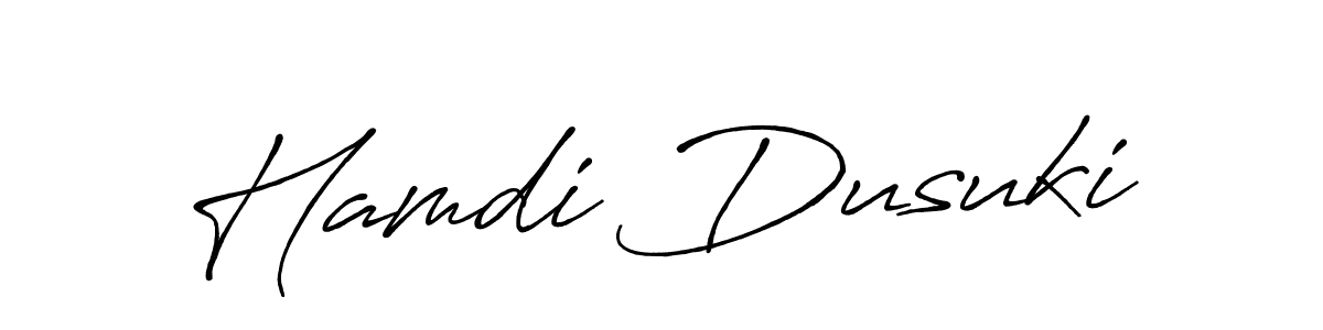 The best way (Antro_Vectra_Bolder) to make a short signature is to pick only two or three words in your name. The name Hamdi Dusuki include a total of six letters. For converting this name. Hamdi Dusuki signature style 7 images and pictures png