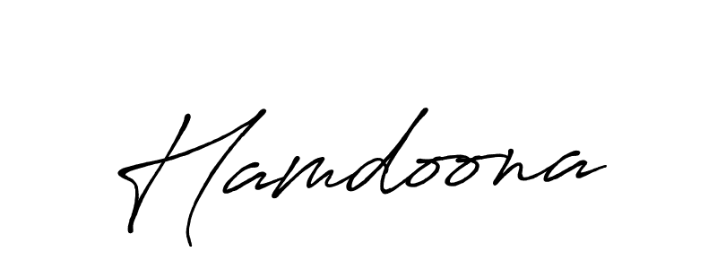 Make a beautiful signature design for name Hamdoona. With this signature (Antro_Vectra_Bolder) style, you can create a handwritten signature for free. Hamdoona signature style 7 images and pictures png