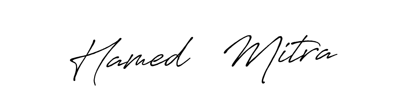 Make a beautiful signature design for name Hamed   Mitra. With this signature (Antro_Vectra_Bolder) style, you can create a handwritten signature for free. Hamed   Mitra signature style 7 images and pictures png