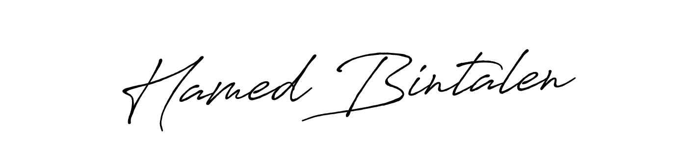Make a beautiful signature design for name Hamed Bintalen. With this signature (Antro_Vectra_Bolder) style, you can create a handwritten signature for free. Hamed Bintalen signature style 7 images and pictures png