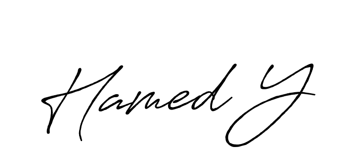 This is the best signature style for the Hamed Y name. Also you like these signature font (Antro_Vectra_Bolder). Mix name signature. Hamed Y signature style 7 images and pictures png