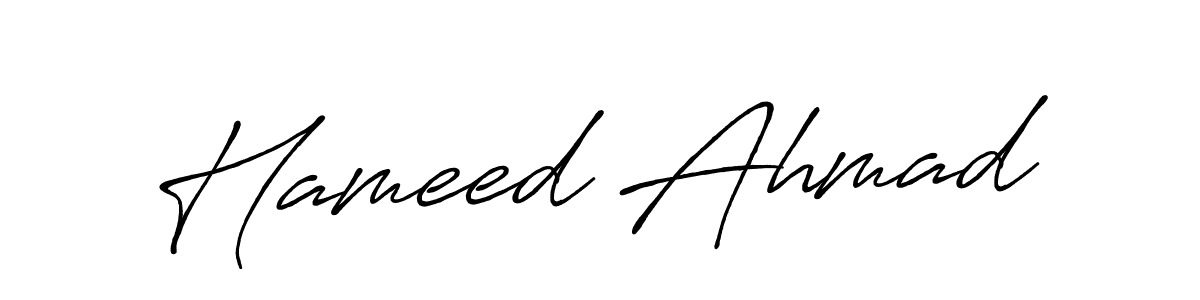 How to make Hameed Ahmad name signature. Use Antro_Vectra_Bolder style for creating short signs online. This is the latest handwritten sign. Hameed Ahmad signature style 7 images and pictures png