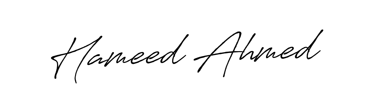 Make a beautiful signature design for name Hameed Ahmed. With this signature (Antro_Vectra_Bolder) style, you can create a handwritten signature for free. Hameed Ahmed signature style 7 images and pictures png