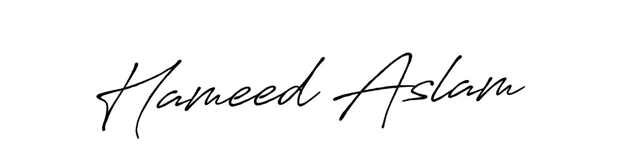 Make a beautiful signature design for name Hameed Aslam. With this signature (Antro_Vectra_Bolder) style, you can create a handwritten signature for free. Hameed Aslam signature style 7 images and pictures png