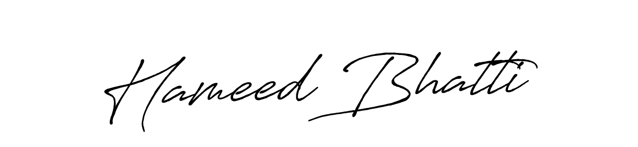 It looks lik you need a new signature style for name Hameed Bhatti. Design unique handwritten (Antro_Vectra_Bolder) signature with our free signature maker in just a few clicks. Hameed Bhatti signature style 7 images and pictures png