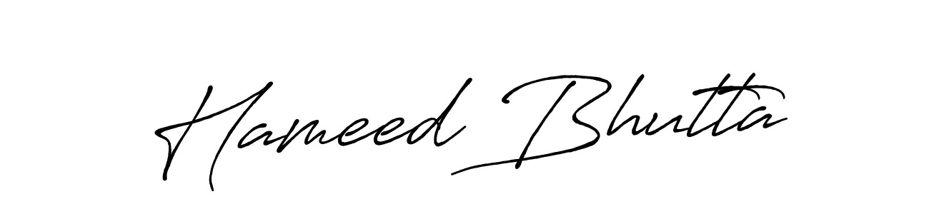 Hameed Bhutta stylish signature style. Best Handwritten Sign (Antro_Vectra_Bolder) for my name. Handwritten Signature Collection Ideas for my name Hameed Bhutta. Hameed Bhutta signature style 7 images and pictures png