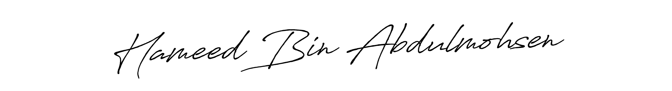 Create a beautiful signature design for name Hameed Bin Abdulmohsen. With this signature (Antro_Vectra_Bolder) fonts, you can make a handwritten signature for free. Hameed Bin Abdulmohsen signature style 7 images and pictures png