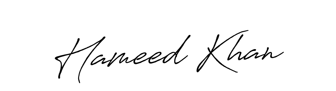 Make a beautiful signature design for name Hameed Khan. With this signature (Antro_Vectra_Bolder) style, you can create a handwritten signature for free. Hameed Khan signature style 7 images and pictures png