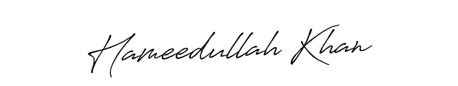 Make a beautiful signature design for name Hameedullah Khan. With this signature (Antro_Vectra_Bolder) style, you can create a handwritten signature for free. Hameedullah Khan signature style 7 images and pictures png