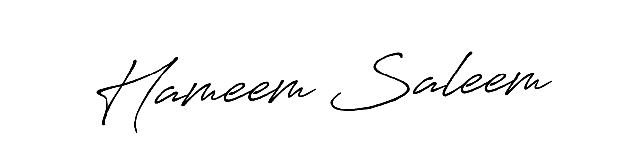 Also we have Hameem Saleem name is the best signature style. Create professional handwritten signature collection using Antro_Vectra_Bolder autograph style. Hameem Saleem signature style 7 images and pictures png