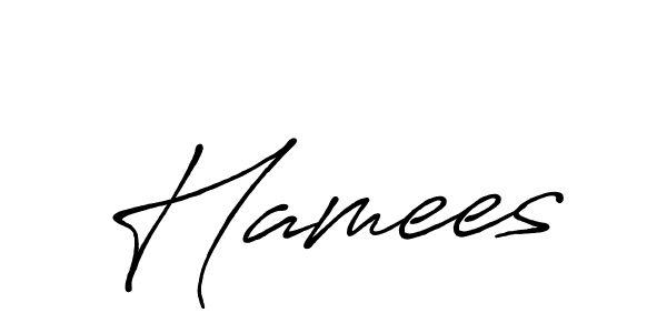 Also we have Hamees name is the best signature style. Create professional handwritten signature collection using Antro_Vectra_Bolder autograph style. Hamees signature style 7 images and pictures png