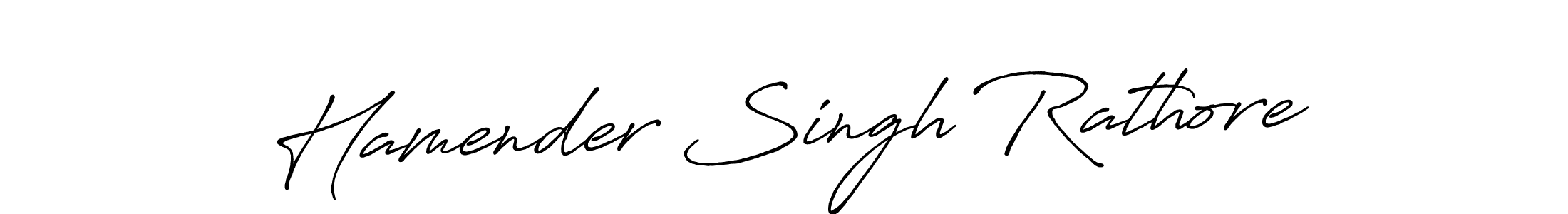 Use a signature maker to create a handwritten signature online. With this signature software, you can design (Antro_Vectra_Bolder) your own signature for name Hamender Singh Rathore. Hamender Singh Rathore signature style 7 images and pictures png