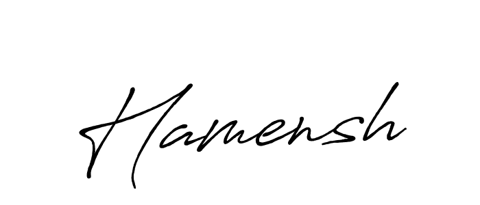 Create a beautiful signature design for name Hamensh. With this signature (Antro_Vectra_Bolder) fonts, you can make a handwritten signature for free. Hamensh signature style 7 images and pictures png