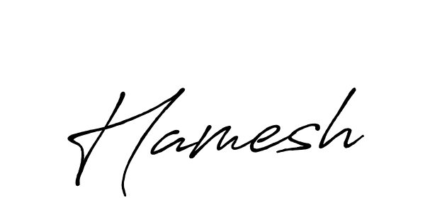 Make a beautiful signature design for name Hamesh. With this signature (Antro_Vectra_Bolder) style, you can create a handwritten signature for free. Hamesh signature style 7 images and pictures png