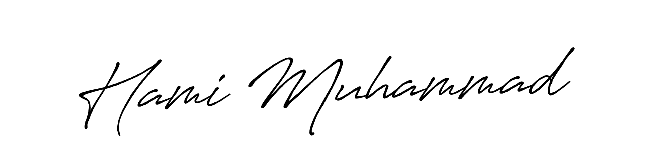 Also You can easily find your signature by using the search form. We will create Hami Muhammad name handwritten signature images for you free of cost using Antro_Vectra_Bolder sign style. Hami Muhammad signature style 7 images and pictures png