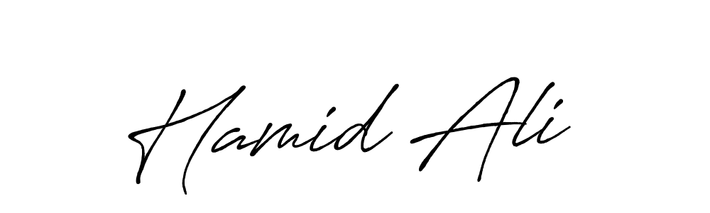 Hamid Ali  stylish signature style. Best Handwritten Sign (Antro_Vectra_Bolder) for my name. Handwritten Signature Collection Ideas for my name Hamid Ali . Hamid Ali  signature style 7 images and pictures png