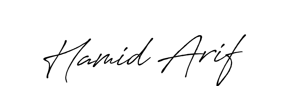 Also we have Hamid Arif name is the best signature style. Create professional handwritten signature collection using Antro_Vectra_Bolder autograph style. Hamid Arif signature style 7 images and pictures png