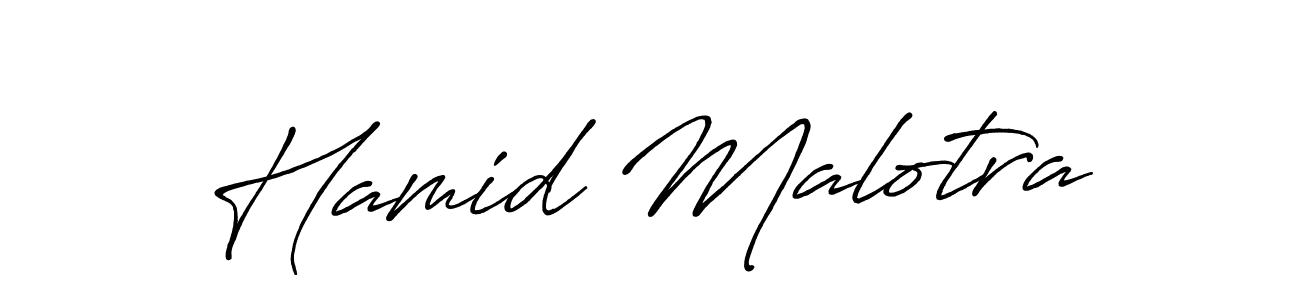 Use a signature maker to create a handwritten signature online. With this signature software, you can design (Antro_Vectra_Bolder) your own signature for name Hamid Malotra. Hamid Malotra signature style 7 images and pictures png