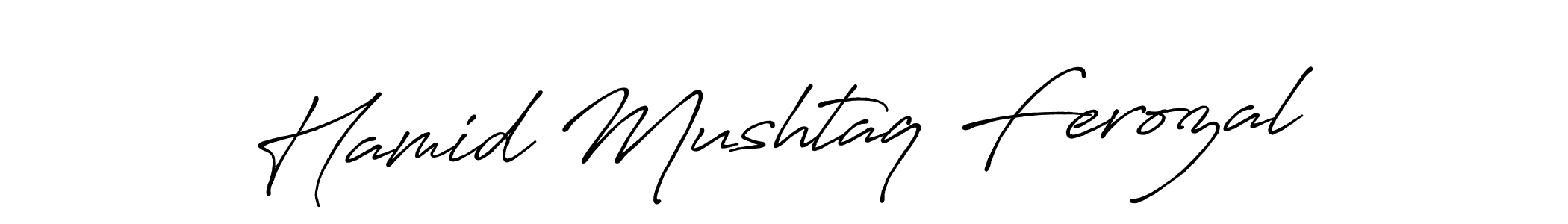 Design your own signature with our free online signature maker. With this signature software, you can create a handwritten (Antro_Vectra_Bolder) signature for name Hamid Mushtaq Ferozal. Hamid Mushtaq Ferozal signature style 7 images and pictures png