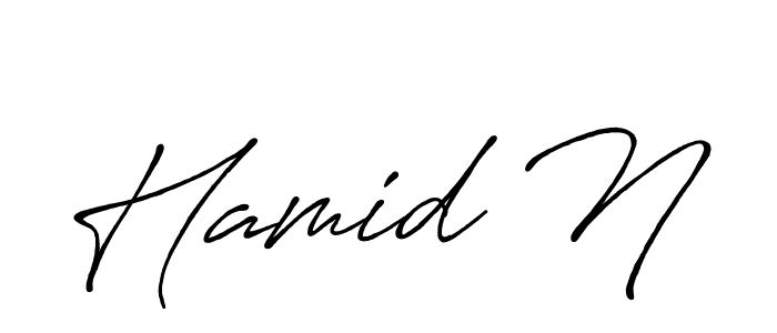 Also You can easily find your signature by using the search form. We will create Hamid N name handwritten signature images for you free of cost using Antro_Vectra_Bolder sign style. Hamid N signature style 7 images and pictures png