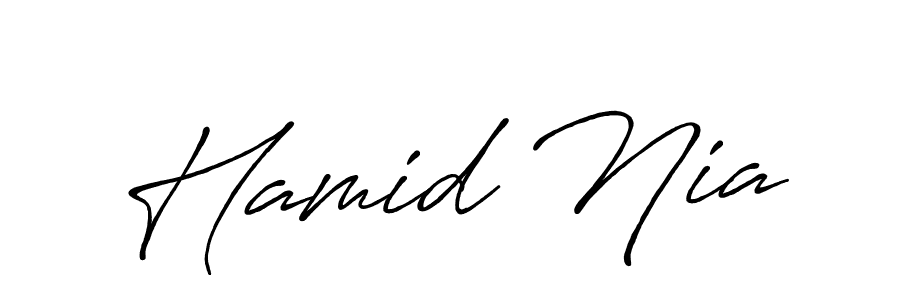 Design your own signature with our free online signature maker. With this signature software, you can create a handwritten (Antro_Vectra_Bolder) signature for name Hamid Nia. Hamid Nia signature style 7 images and pictures png