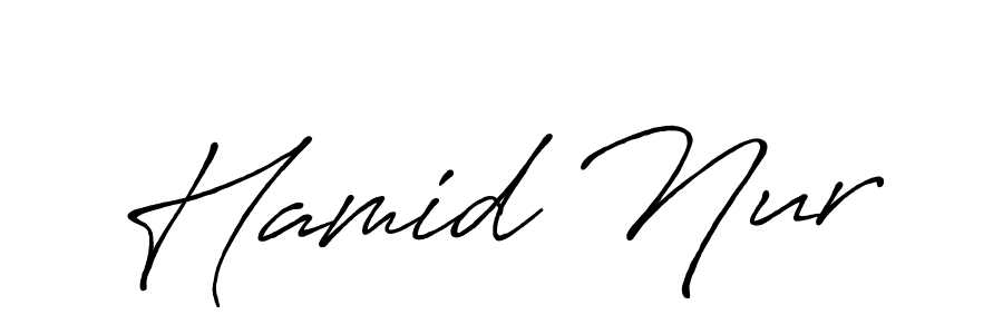 Make a beautiful signature design for name Hamid Nur. Use this online signature maker to create a handwritten signature for free. Hamid Nur signature style 7 images and pictures png