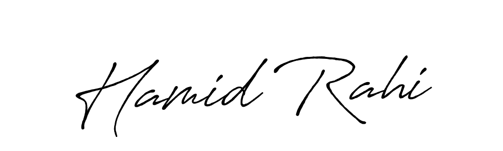 Create a beautiful signature design for name Hamid Rahi. With this signature (Antro_Vectra_Bolder) fonts, you can make a handwritten signature for free. Hamid Rahi signature style 7 images and pictures png