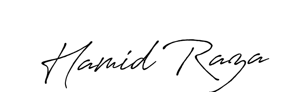 Use a signature maker to create a handwritten signature online. With this signature software, you can design (Antro_Vectra_Bolder) your own signature for name Hamid Raza. Hamid Raza signature style 7 images and pictures png