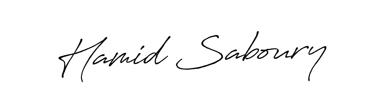 Make a beautiful signature design for name Hamid Saboury. With this signature (Antro_Vectra_Bolder) style, you can create a handwritten signature for free. Hamid Saboury signature style 7 images and pictures png