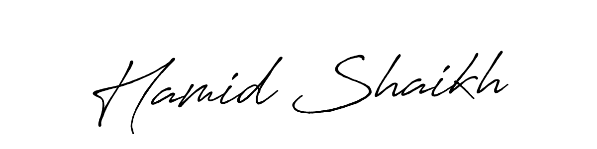 Make a beautiful signature design for name Hamid Shaikh. Use this online signature maker to create a handwritten signature for free. Hamid Shaikh signature style 7 images and pictures png