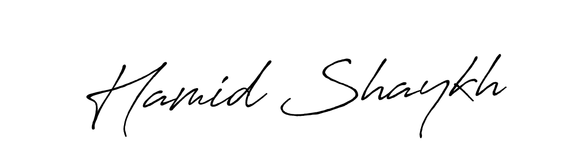 Hamid Shaykh stylish signature style. Best Handwritten Sign (Antro_Vectra_Bolder) for my name. Handwritten Signature Collection Ideas for my name Hamid Shaykh. Hamid Shaykh signature style 7 images and pictures png