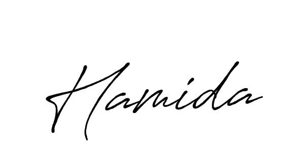 How to make Hamida signature? Antro_Vectra_Bolder is a professional autograph style. Create handwritten signature for Hamida name. Hamida signature style 7 images and pictures png