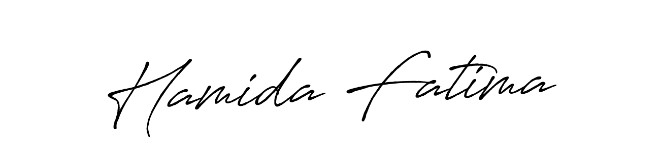 Use a signature maker to create a handwritten signature online. With this signature software, you can design (Antro_Vectra_Bolder) your own signature for name Hamida Fatima. Hamida Fatima signature style 7 images and pictures png