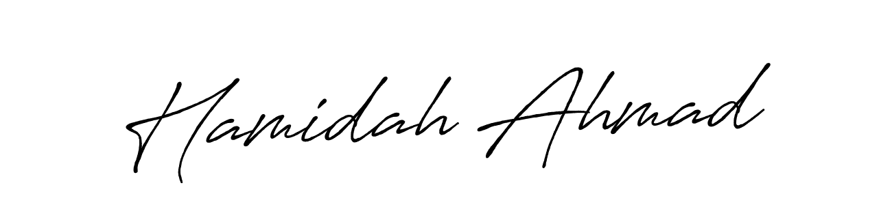 It looks lik you need a new signature style for name Hamidah Ahmad. Design unique handwritten (Antro_Vectra_Bolder) signature with our free signature maker in just a few clicks. Hamidah Ahmad signature style 7 images and pictures png