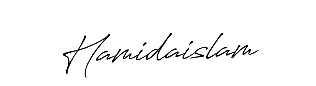 Also we have Hamidaislam name is the best signature style. Create professional handwritten signature collection using Antro_Vectra_Bolder autograph style. Hamidaislam signature style 7 images and pictures png