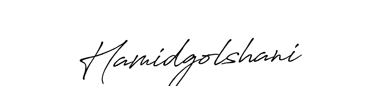 How to make Hamidgolshani signature? Antro_Vectra_Bolder is a professional autograph style. Create handwritten signature for Hamidgolshani name. Hamidgolshani signature style 7 images and pictures png