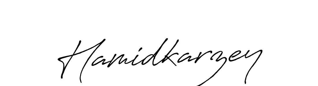 Use a signature maker to create a handwritten signature online. With this signature software, you can design (Antro_Vectra_Bolder) your own signature for name Hamidkarzey. Hamidkarzey signature style 7 images and pictures png