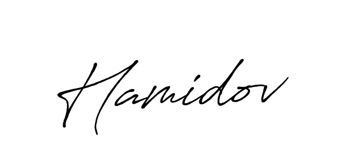 Hamidov stylish signature style. Best Handwritten Sign (Antro_Vectra_Bolder) for my name. Handwritten Signature Collection Ideas for my name Hamidov. Hamidov signature style 7 images and pictures png