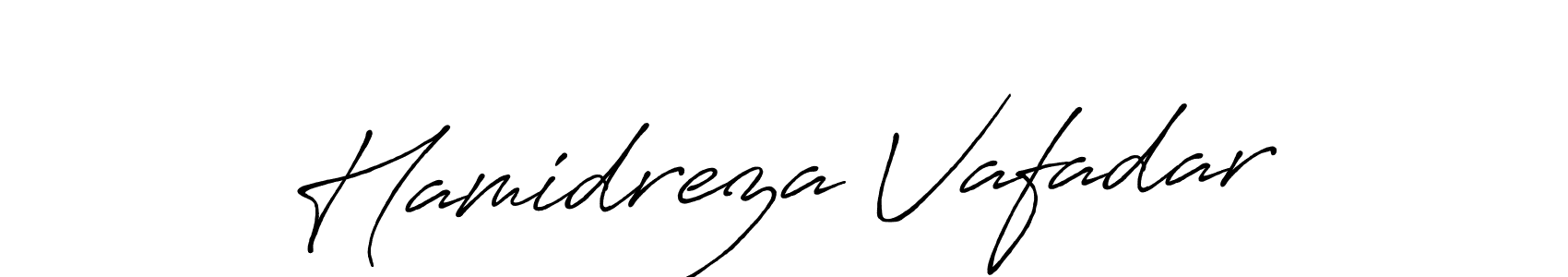 This is the best signature style for the Hamidreza Vafadar name. Also you like these signature font (Antro_Vectra_Bolder). Mix name signature. Hamidreza Vafadar signature style 7 images and pictures png