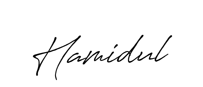 Make a beautiful signature design for name Hamidul. With this signature (Antro_Vectra_Bolder) style, you can create a handwritten signature for free. Hamidul signature style 7 images and pictures png