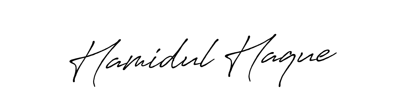 This is the best signature style for the Hamidul Haque name. Also you like these signature font (Antro_Vectra_Bolder). Mix name signature. Hamidul Haque signature style 7 images and pictures png