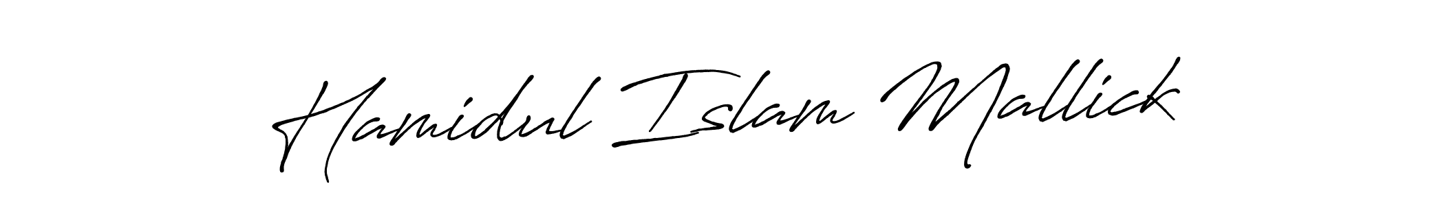 Design your own signature with our free online signature maker. With this signature software, you can create a handwritten (Antro_Vectra_Bolder) signature for name Hamidul Islam Mallick. Hamidul Islam Mallick signature style 7 images and pictures png