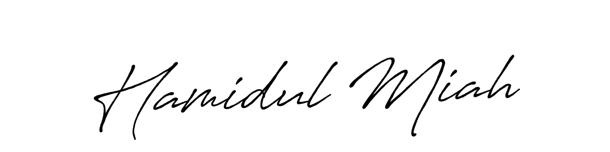 Design your own signature with our free online signature maker. With this signature software, you can create a handwritten (Antro_Vectra_Bolder) signature for name Hamidul Miah. Hamidul Miah signature style 7 images and pictures png