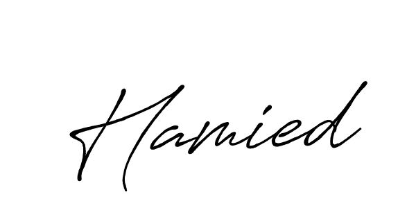 You should practise on your own different ways (Antro_Vectra_Bolder) to write your name (Hamied) in signature. don't let someone else do it for you. Hamied signature style 7 images and pictures png