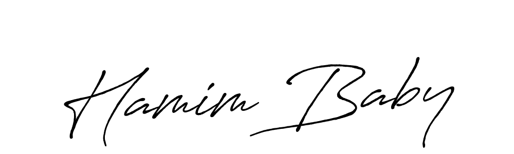 You can use this online signature creator to create a handwritten signature for the name Hamim Baby. This is the best online autograph maker. Hamim Baby signature style 7 images and pictures png